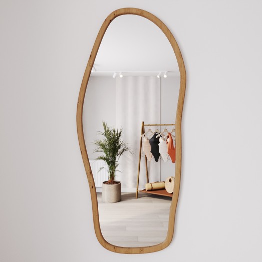 Зеркало (200х100см) криволинейной формы ИНФУЗИ в раме