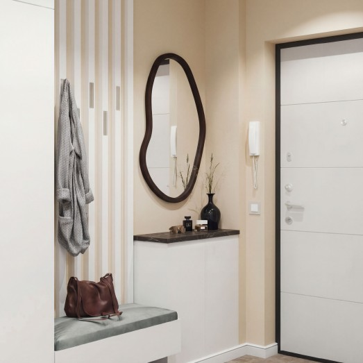 Зеркало (43х80 см) криволинейной формы ИНДО в раме 