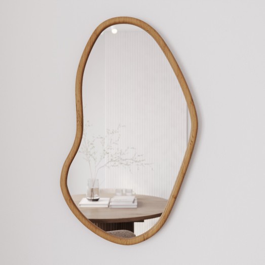 Зеркало (50х86 см) криволинейной формы ИНДО в раме 