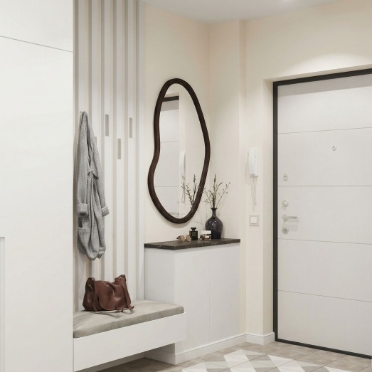 Зеркало (50х86 см) криволинейной формы ИНДО в раме 