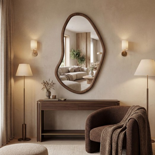 Зеркало (58х93 см) криволинейной формы ИНДО в раме 