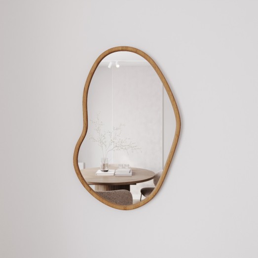 Зеркало (65х99 см) криволинейной формы ИНДО в раме 