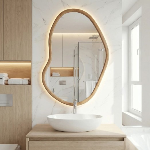 Зеркало (65х99 см) криволинейной формы ИНДО в раме 